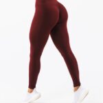 Clothing IE Alphalete Women Amplify Contour Legging New Burgundy Red 2L4400373