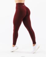 Clothing IE Alphalete Women Amplify Contour Legging New Burgundy Red 2L4400373