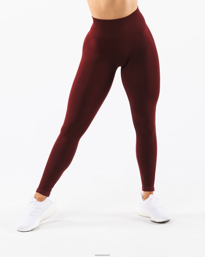 Clothing IE Alphalete Women Amplify Contour Legging New Burgundy Red 2L4400373 - Image 3