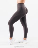 Clothing IE Alphalete Women Amplify Contour Legging Pewter Grey 2L4400406 - Image 4