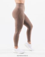 Clothing IE Alphalete Women Amplify Contour Legging Sand Brown 2L4400403 - Image 5
