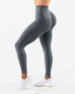 Clothing IE Alphalete Women Amplify Contour Legging Skyscraper Grey 2L4400370 - Image 4