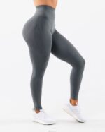 Clothing IE Alphalete Women Amplify Contour Legging Skyscraper Grey 2L4400370 - Image 5