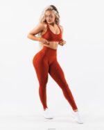 Clothing IE Alphalete Women Amplify Contour Legging Times Square Red 2L4400372 - Image 2