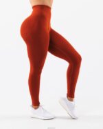 Clothing IE Alphalete Women Amplify Contour Legging Times Square Red 2L4400372 - Image 5
