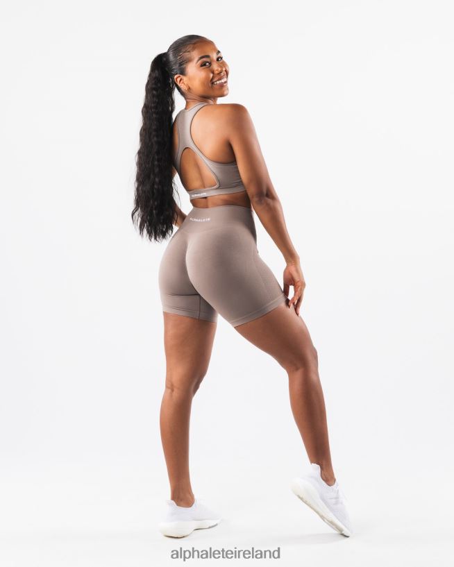 Clothing IE Alphalete Women Amplify Contour Short 5" Mocha Brown 2L4400315 - Image 2