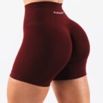 Clothing IE Alphalete Women Amplify Contour Short 5" New Burgundy Red 2L4400296