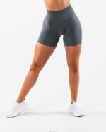 Clothing IE Alphalete Women Amplify Contour Short 5" Skyscraper Grey 2L4400293 - Image 3