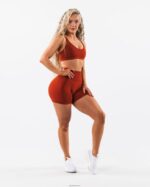 Clothing IE Alphalete Women Amplify Contour Short 5" Times Square Red 2L4400295 - Image 2