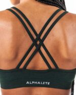 Clothing IE Alphalete Women Amplify Deep V Bra Central Park Green 2L44007 - Image 5