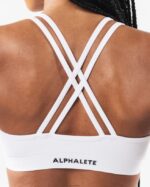 Clothing IE Alphalete Women Amplify Deep V Bra White 2L44002 - Image 5