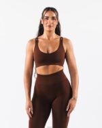 Clothing IE Alphalete Women Amplify Excel Bra Manhattan Brown 2L440011 - Image 4
