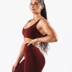 Clothing IE Alphalete Women Amplify Excel Bra New Burgundy Red 2L44009
