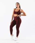 Clothing IE Alphalete Women Amplify Excel Bra New Burgundy Red 2L44009 - Image 3