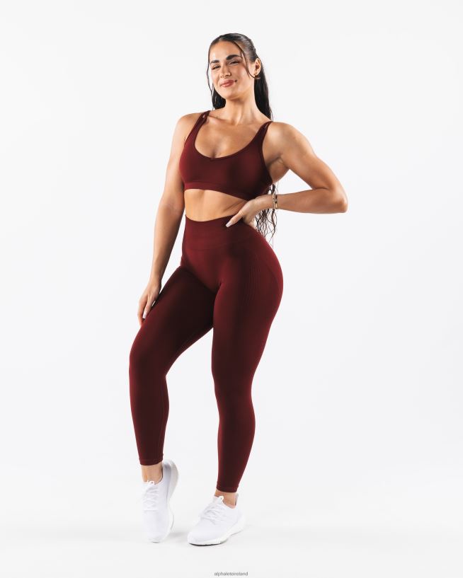 Clothing IE Alphalete Women Amplify Excel Bra New Burgundy Red 2L44009 - Image 3