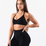 Clothing IE Alphalete Women Amplify Halter Bra Black 2L440024