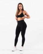 Clothing IE Alphalete Women Amplify Halter Bra Black 2L440024 - Image 3