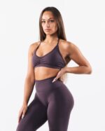 Clothing IE Alphalete Women Amplify Halter Bra Dove Purple 2L440022