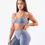 Clothing IE Alphalete Women Amplify Halter Bra Still Water Blue 2L440016