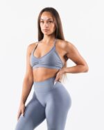 Clothing IE Alphalete Women Amplify Halter Bra Still Water Blue 2L440016
