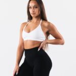 Clothing IE Alphalete Women Amplify Halter Bra White 2L440015