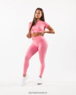 Clothing IE Alphalete Women Amplify Legging Cotton Candy Pink 2L4400409 - Image 2