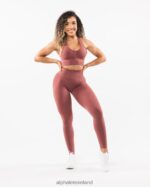 Clothing IE Alphalete Women Amplify Legging Rose Red 2L4400424 - Image 2
