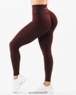 Clothing IE Alphalete Women Amplify Legging Sangria Red 2L4400423 - Image 4