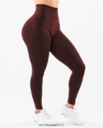 Clothing IE Alphalete Women Amplify Legging Sangria Red 2L4400423 - Image 5