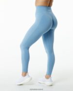 Clothing IE Alphalete Women Amplify Legging Washed Denim Blue 2L4400441 - Image 4
