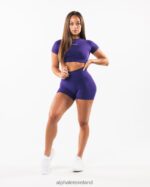 Clothing IE Alphalete Women Amplify Short 4.5" Electric Purple 2L4400321 - Image 2
