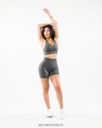 Clothing IE Alphalete Women Amplify Short 4.5" Smoke Grey 2L4400343 - Image 2