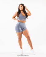 Clothing IE Alphalete Women Amplify Short 4.5" Still Water Blue 2L4400302 - Image 2