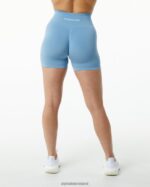 Clothing IE Alphalete Women Amplify Short 4.5" Washed Denim Blue 2L4400352 - Image 4