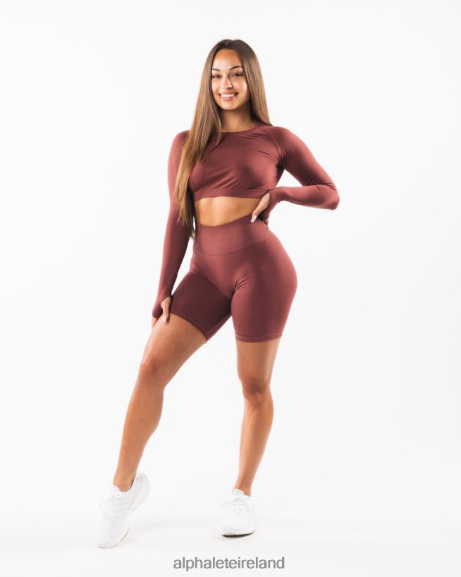 Clothing IE Alphalete Women Amplify Short 6.5" Autumn Red 2L4400354 - Image 2