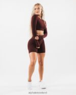 Clothing IE Alphalete Women Amplify Short 6.5" Sangria Red 2L4400362 - Image 2