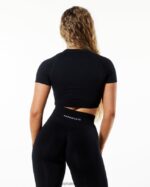Clothing IE Alphalete Women Amplify SS Crop Black 2L4400238 - Image 3