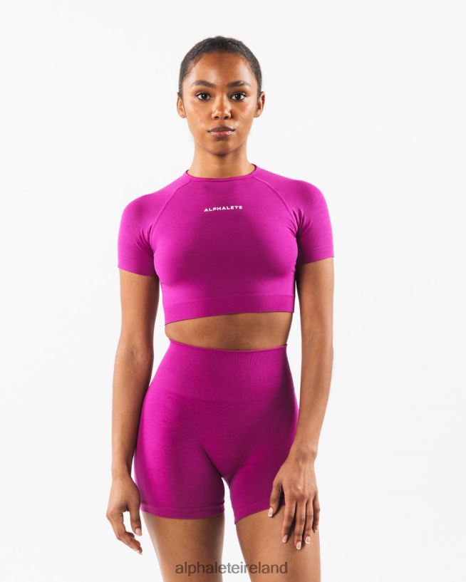 Clothing IE Alphalete Women Amplify SS Crop Candy Crush Pink 2L4400221 - Image 1