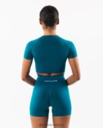 Clothing IE Alphalete Women Amplify SS Crop Galactic Ocean Blue 2L4400223 - Image 3