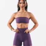 Clothing IE Alphalete Women Aura Bandeau Aster Purple 2L440033