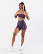 Clothing IE Alphalete Women Aura Bandeau Aster Purple 2L440033 - Image 3