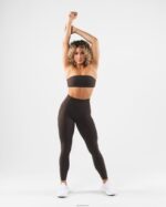 Clothing IE Alphalete Women Aura Bandeau Cashmere Brown 2L440053 - Image 3