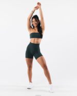 Clothing IE Alphalete Women Aura Bandeau Cypress Green 2L440032 - Image 3