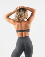 Clothing IE Alphalete Women Aura Bandeau Pewter Grey 2L440050 - Image 2