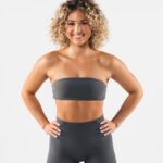 Clothing IE Alphalete Women Aura Bandeau Pewter Grey 2L440050