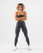 Clothing IE Alphalete Women Aura Bandeau Pewter Grey 2L440050 - Image 3