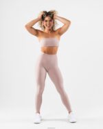Clothing IE Alphalete Women Aura Bandeau Porcelain Brown 2L440044 - Image 3