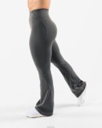 Clothing IE Alphalete Women Aura Flared Pant Pewter Grey 2L4400396 - Image 3