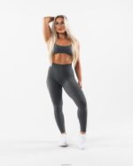 Clothing IE Alphalete Women Aura Legging Pewter Grey 2L4400397 - Image 2