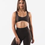 Clothing IE Alphalete Women Aura Sculpt Bra Cashmere Brown 2L440055